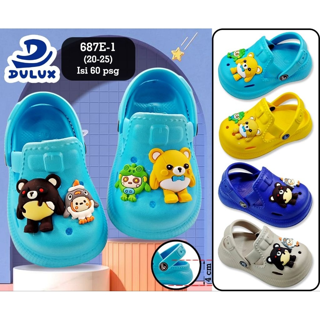 [Felinne] DULUX Sandal Anak Laki Laki DX 687 Sandal Anak Cowok Anti Slip Ukuran 20-25