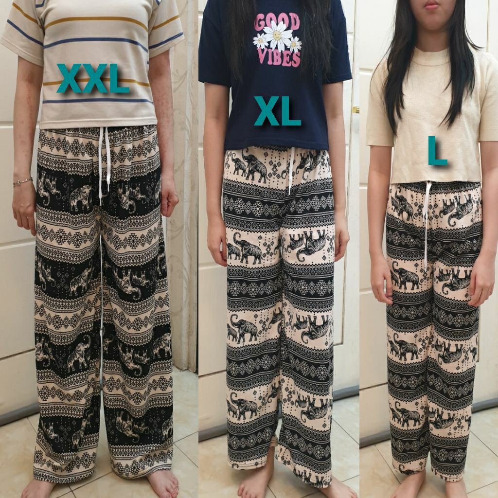 celana kulot gajah batik L.XL.XXL.khusus L untuk abg tinggi badan 156 cm maximal XL dan XXL dewasa d