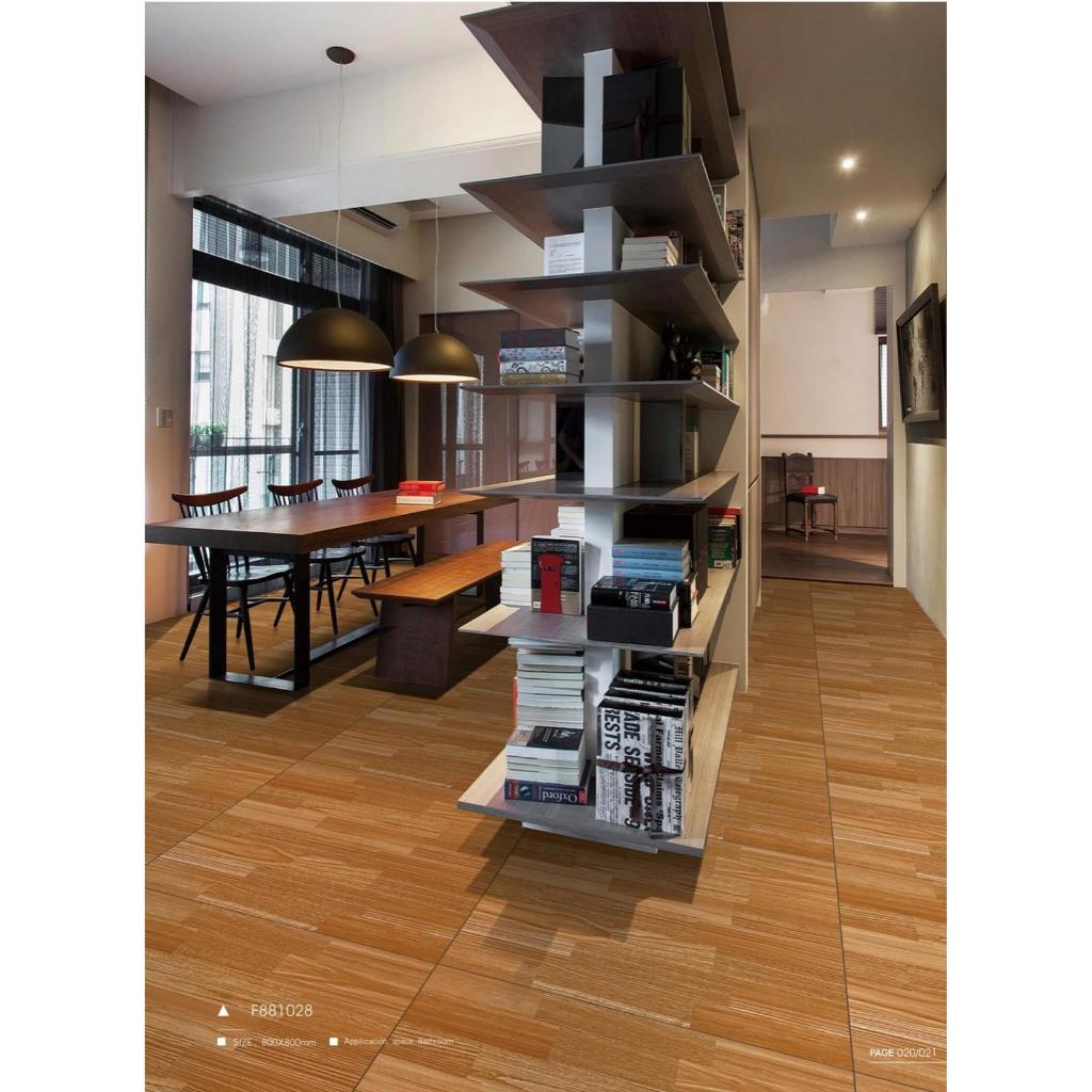 Granit Motif Kayu/Urat Kayu 80x80 Rustic/Kasar- TORCH F881028