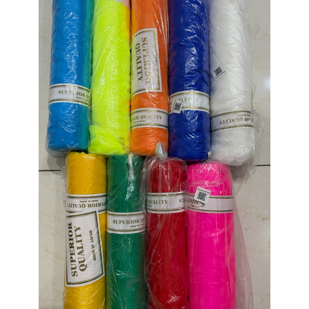 (Harga Per Setengah Meter) Kain Umpan / Kain Sabiki / Kain Kaca Organza / Kain Twinkle Crepon Japan