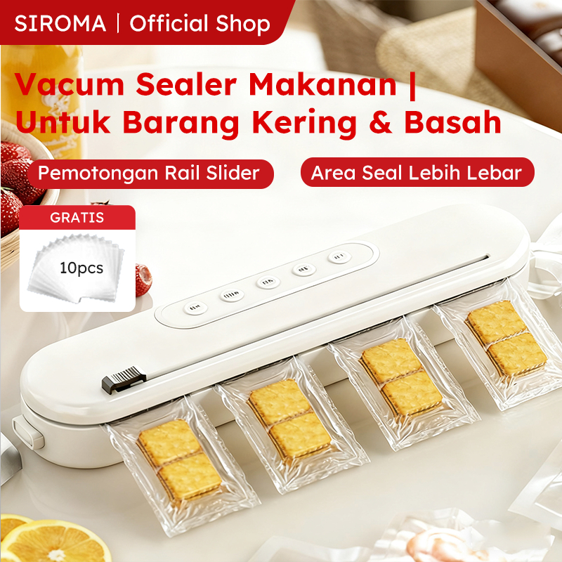 SIROMA Mesin Vacum Sealer Makanan Fresh | Vacuum Sealer Frozen Food | Alat Mesin Vakum Makanan Froze
