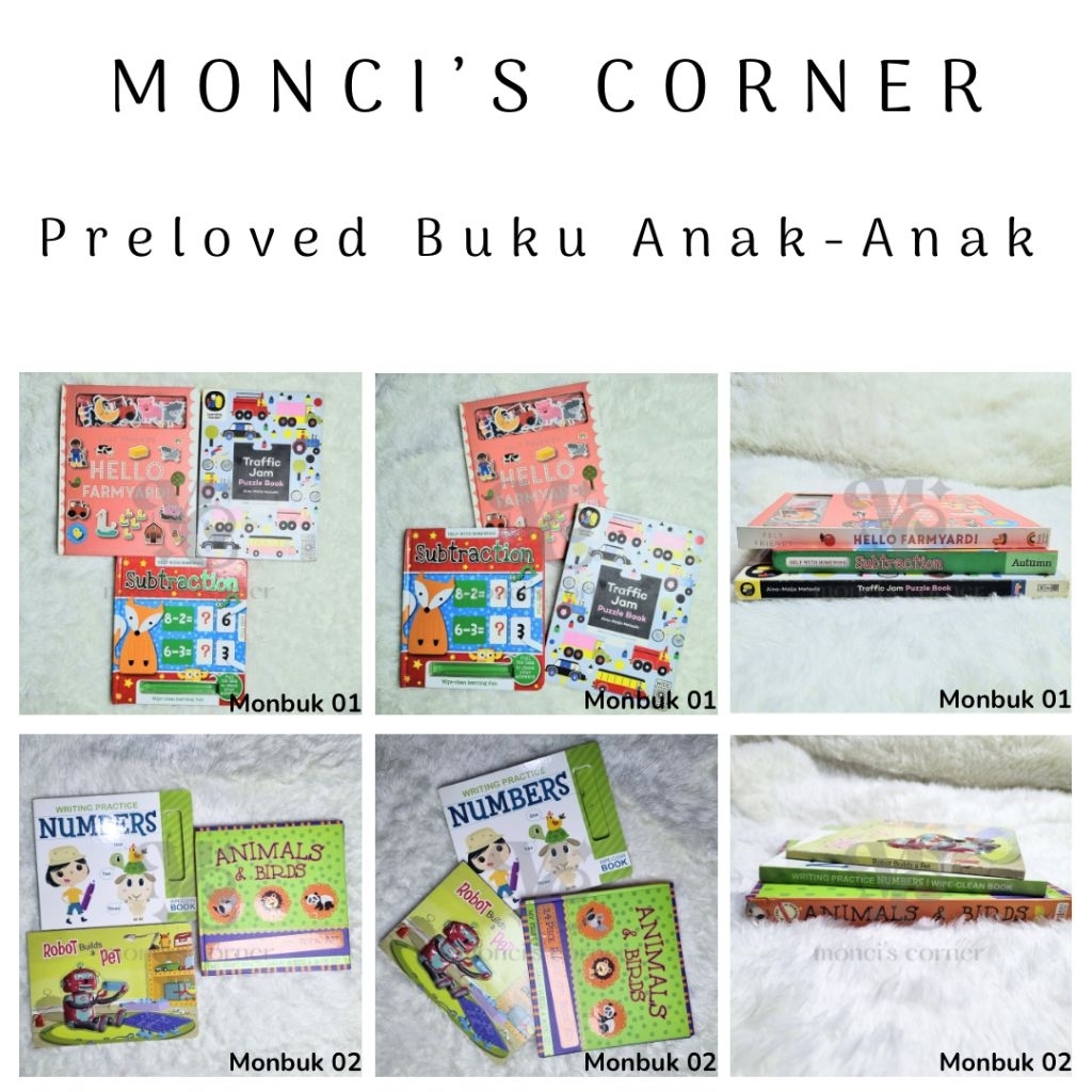 BUKU ANAK-ANAK | BUKU BELAJAR ANAK | BUKU ORIGINAL DAPET 3 BUKU | BUKU SECOND BEKAS PRELOVED