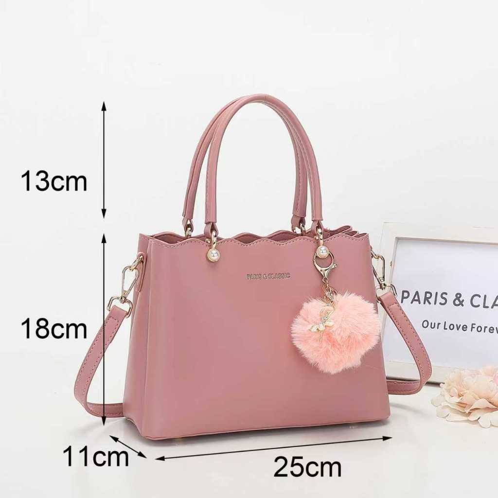 new paris classic tas wanita fashion import terbaru handbag wanita [pc 93315]
