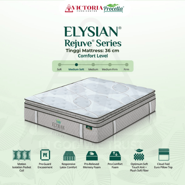 Procella Elysian 160x200 160 x 200 Mattrass Only Kasur Saja Springbed Spring Bed Termurah