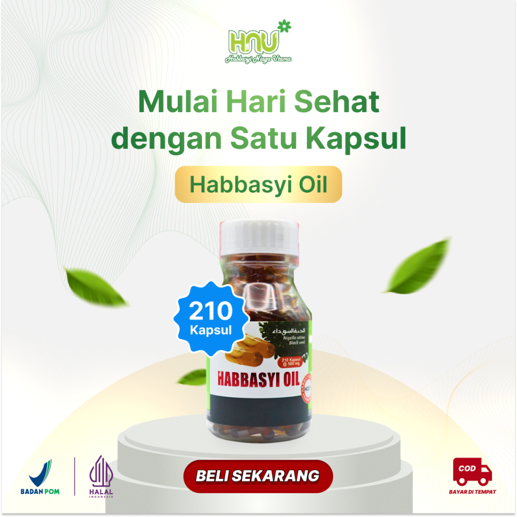 Kapsul Habbasyi Oil Original – Minyak Habbatussauda Ethiopia untuk Imun & Kolesterol