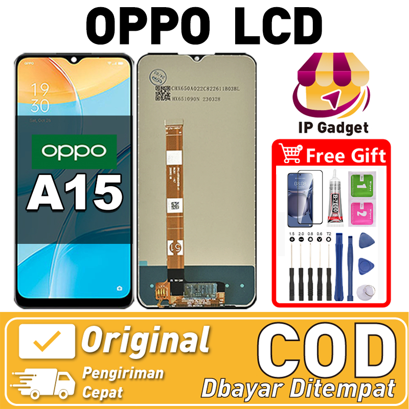 ORI FOR LCD OPPO A15 Fullset Original LCD HP OPPO A15 Asli Touchscreen Layar Sentuh HP COD