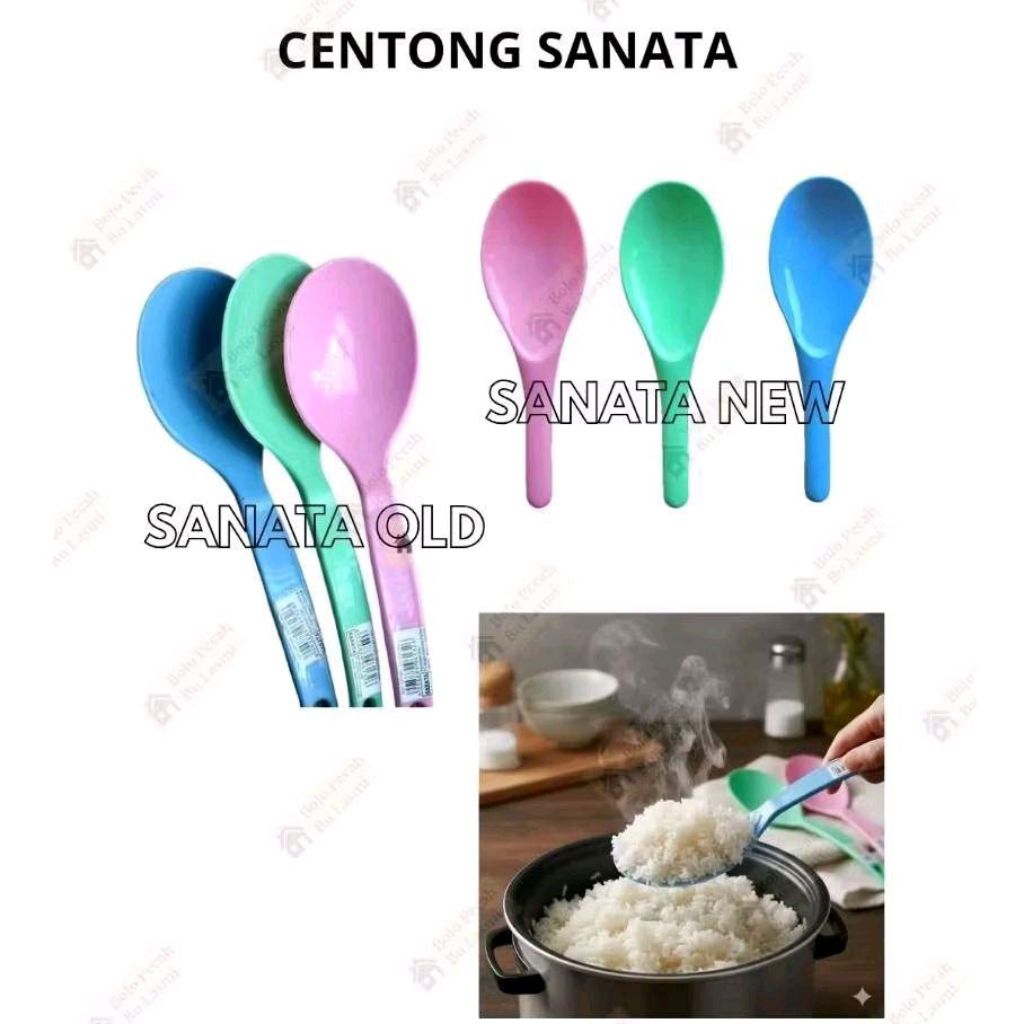 BL - Centong Nasi Plastik SANATA / Centong Nasi / Entong Plastik Besar