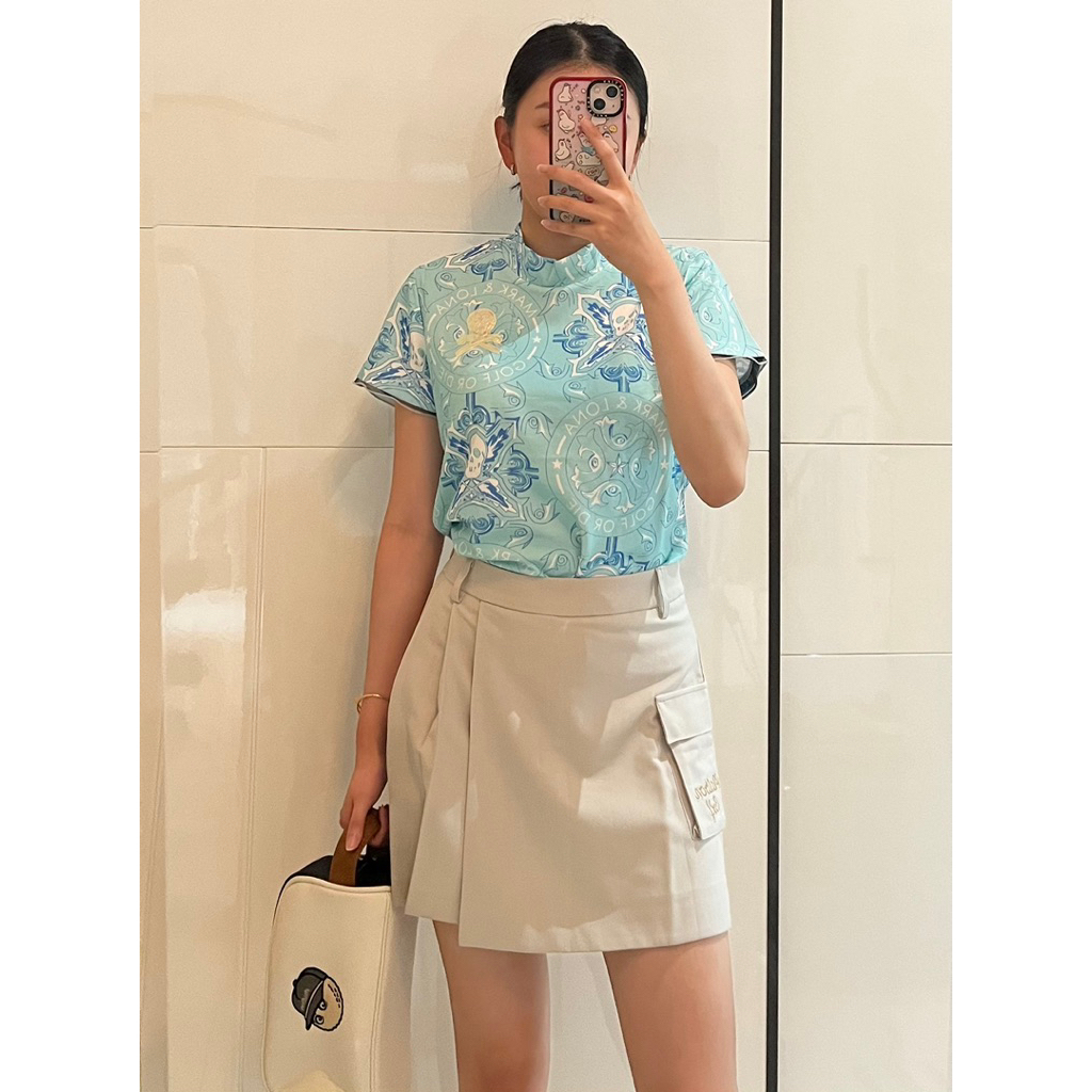 m4rk l0na pattern golf top baju golf wanita golf polo ladies