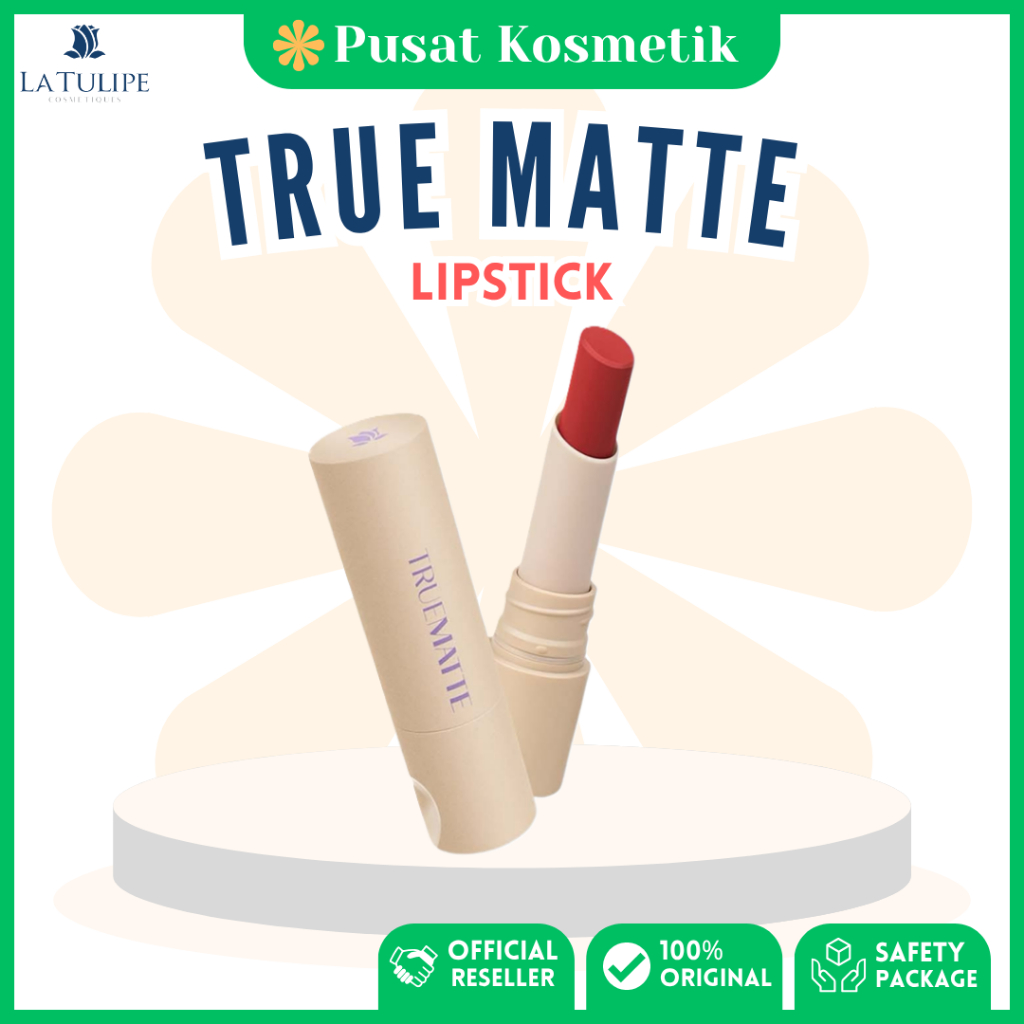 LA TULIPE Lipstick True Matte | Lipstick Tahan Lama Matte Finish Lip Cream Stick 6 Warna