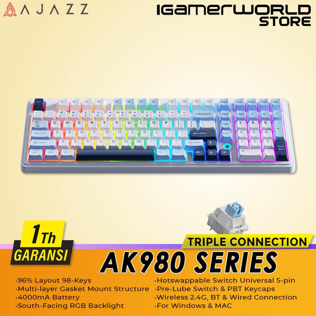 Keyboard Ajazz AK980 Screenless RGB Wireless Gaming Fullsize