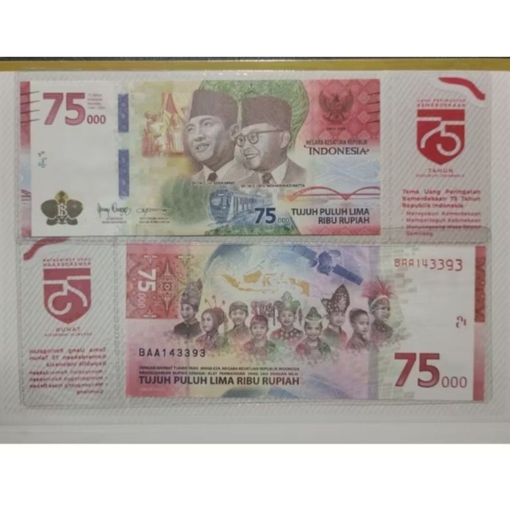 uangan 75 ribu 100% asli