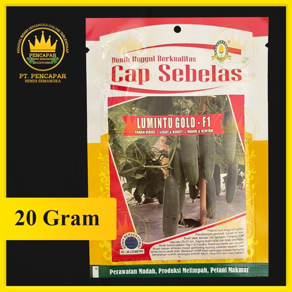 benih timun LUMINTU GOLD F1 isi 20gram