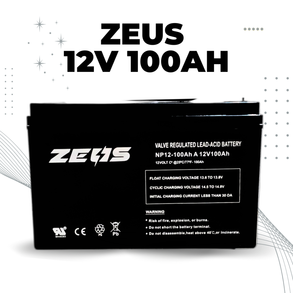 Aki Solar Panel VRLA ZEUS 12V 100Ah 100 Ampere kering MF