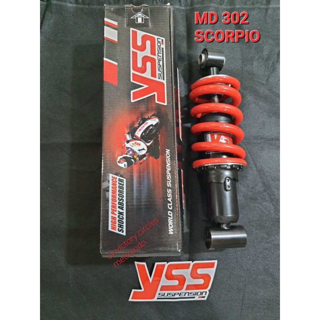 MONOSHOCK YSS MD 302 YAMAHA SCORPIO SHOCK BREKER YSS BLACK-RED ORIGINAL