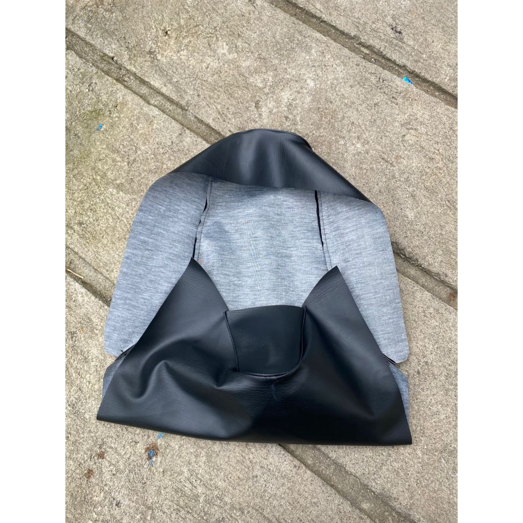 sarung cover jok motor supra x 125 old lis hitam tinggal pasang steples