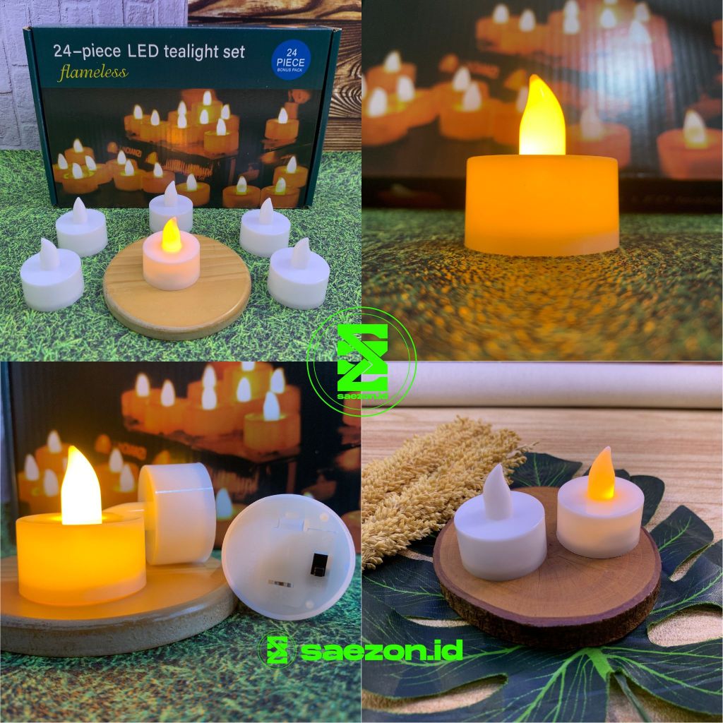 LED TEALIGHT CANDLE ELEKTRIK / LAMPU LILIN MINI ELEKTRIK / LILIN LED PUTIH / LILIN KECIL DEKORASI