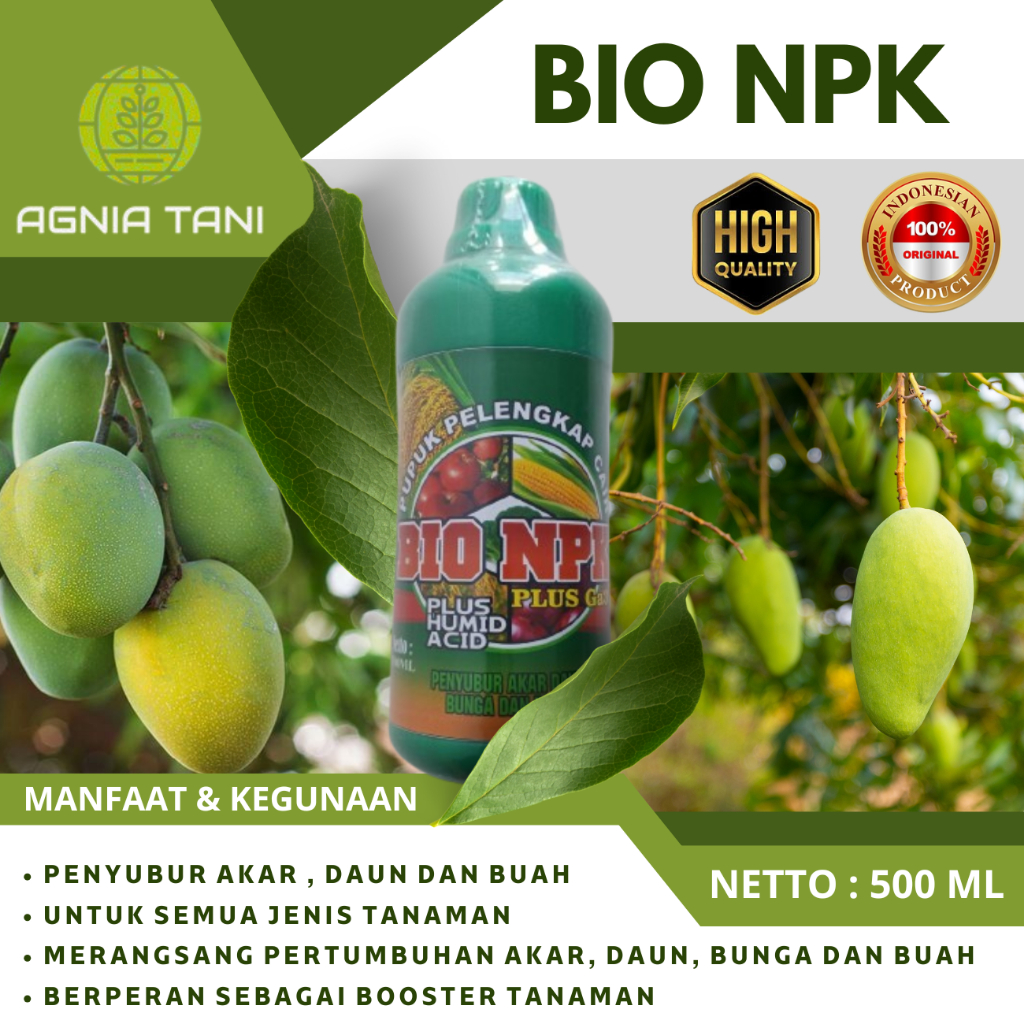 BIO NPK GAZA5 Pupuk Cair merangsang Bunga dan Buah Tanaman Mangga