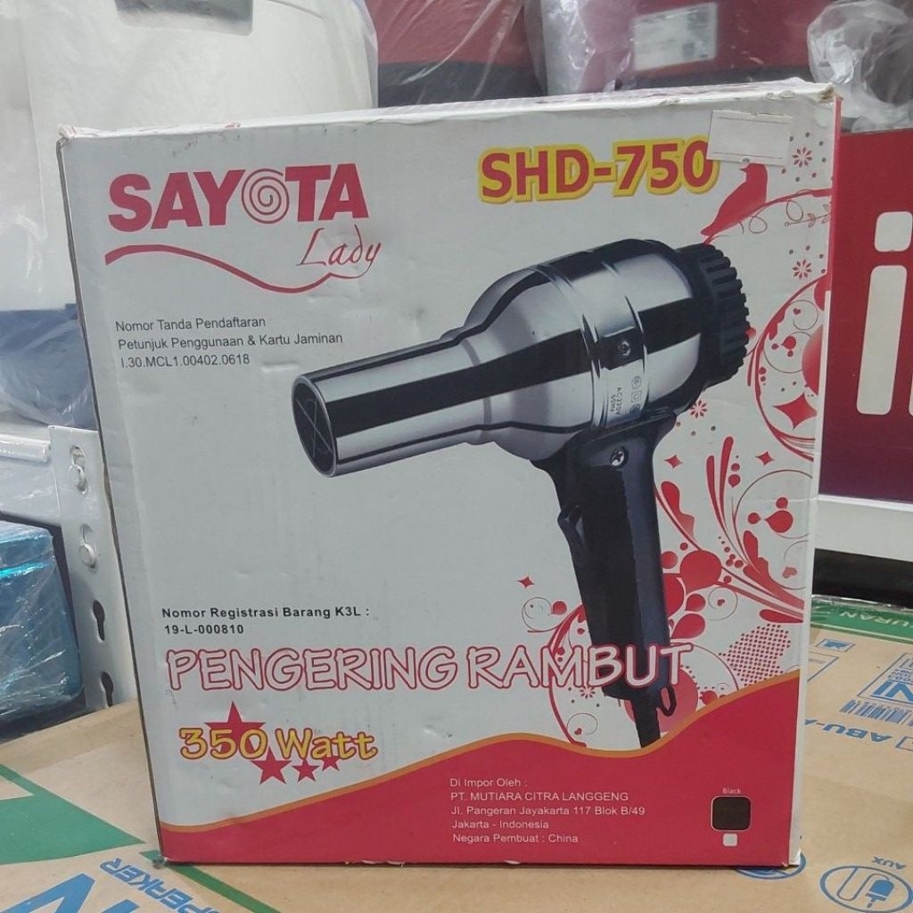 Pengering rambut Sayota Lady SHD-750 / hair dryer / blower hairdryer