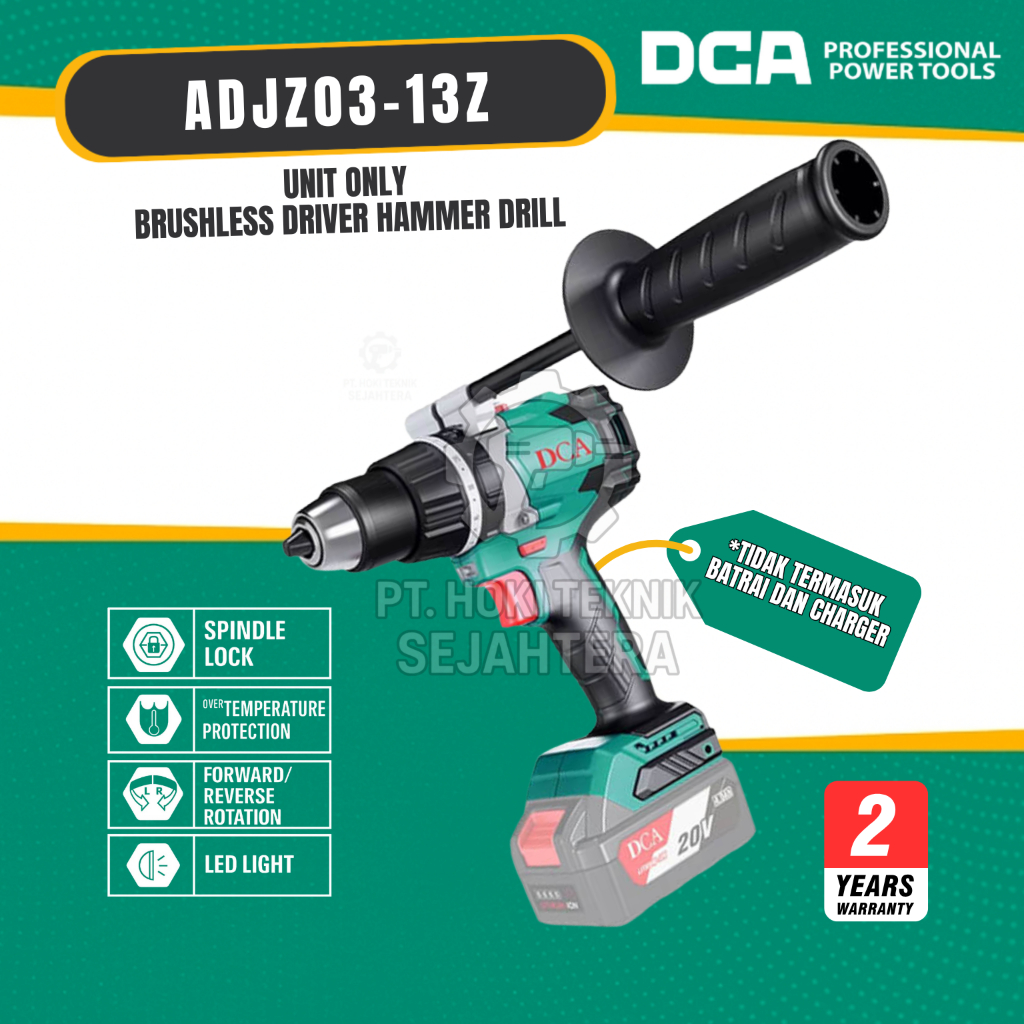 DCA BARE TOOLS ADJZ03-13Z CORDLESS BRUSHLESS DRIVER HAMMER DRILL