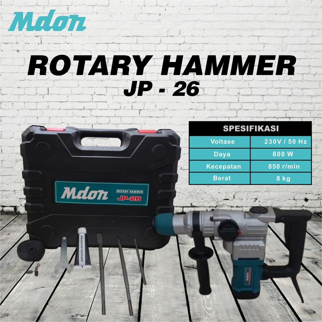 Mdon - Mesin Bor Bobok Beton/Rotary Hammer Drill JP-26