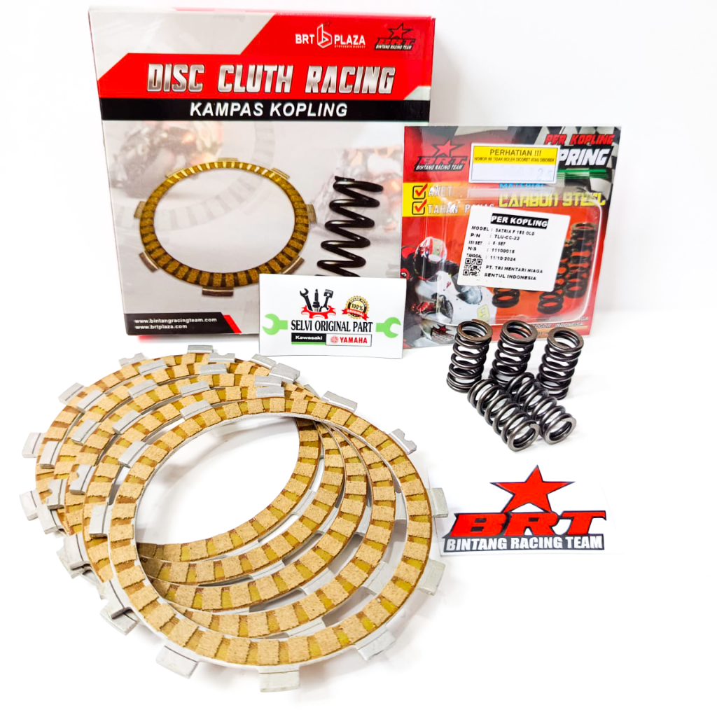 PAKETAN KAMPAS & PER KOPLING BRT SATRIA F FU FI 150 KARBU GSX 150