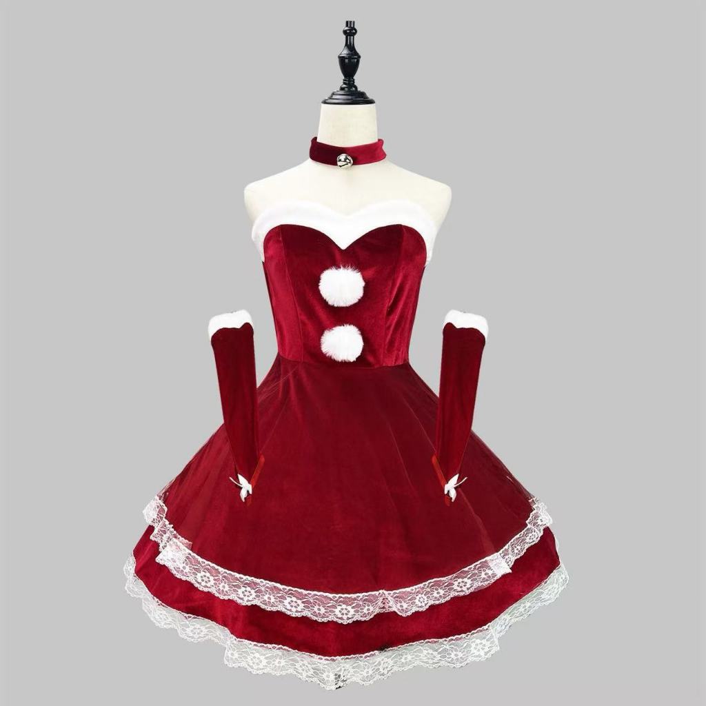 (2025 New Style) Christmas Sweet Dress Lolita Little Lolita Maid Dress COS Performance Dress Maid Dr