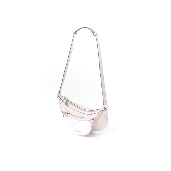 Tas MK HOLLIS LIGHT PINK HALF MOON SHOULDER BAG 100% ORIGINAL