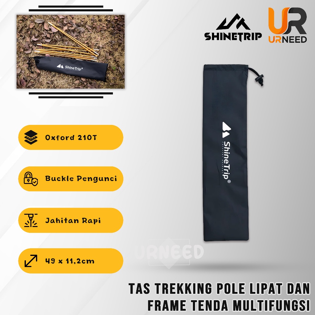 SHINETRIP Tas Trekking Pole Lipat Sport Running Hiking Sarung Frame Tenda Oxford Cloth 210T Camping 