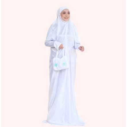Mukena bordir bunga mukena putih polos mukena murah dewasa mukena terusan mukena setelan annur