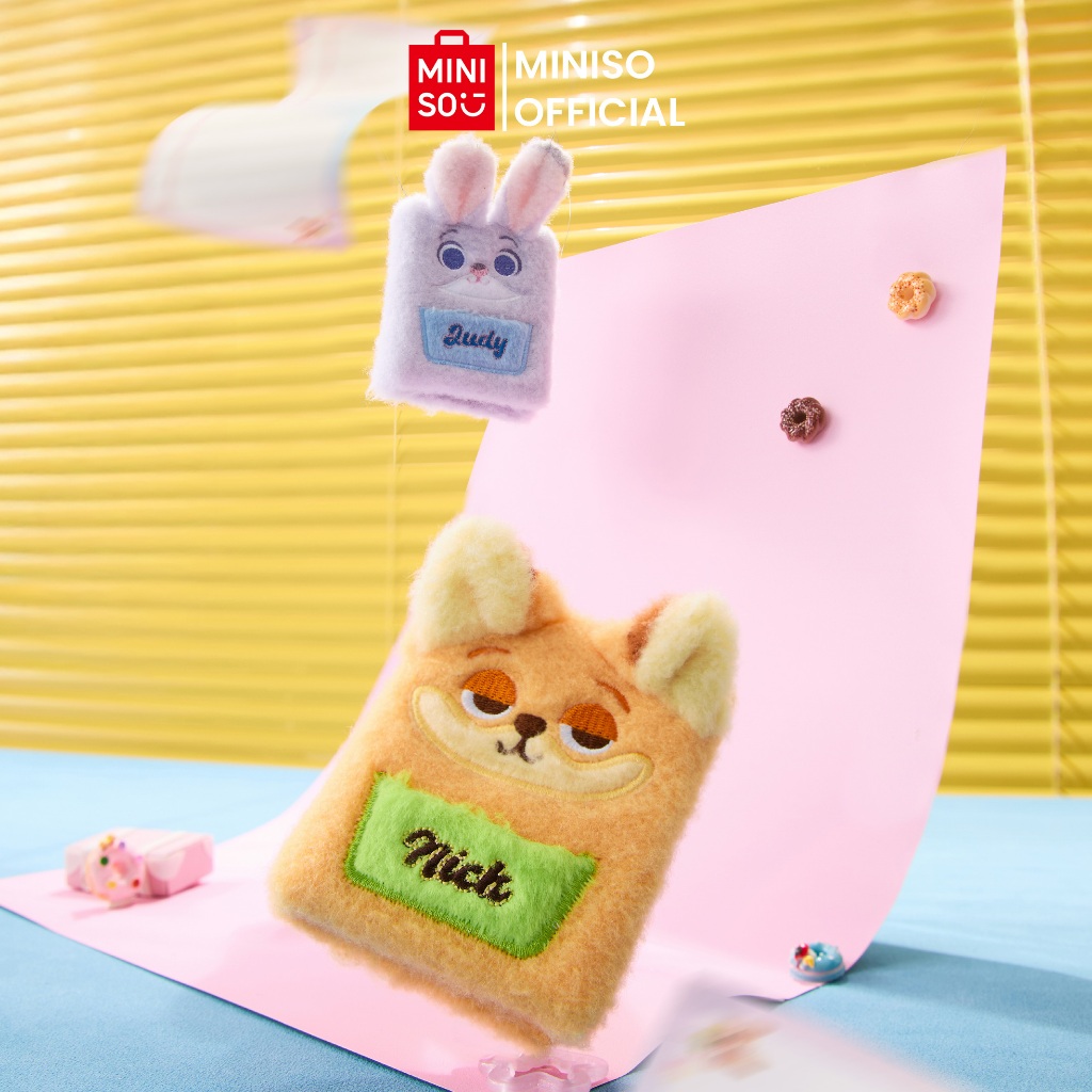 MINISO X Disney Zootopia 2 Collection Pendant Plush Book (64 Sheets) Gantungan Tas Notebook Karakter