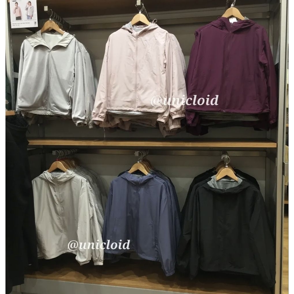 JASTIP UNIQLO Jaket Parka Reversibel wanita (Water-Repellent) parka reversible bolak-balik jasa titi