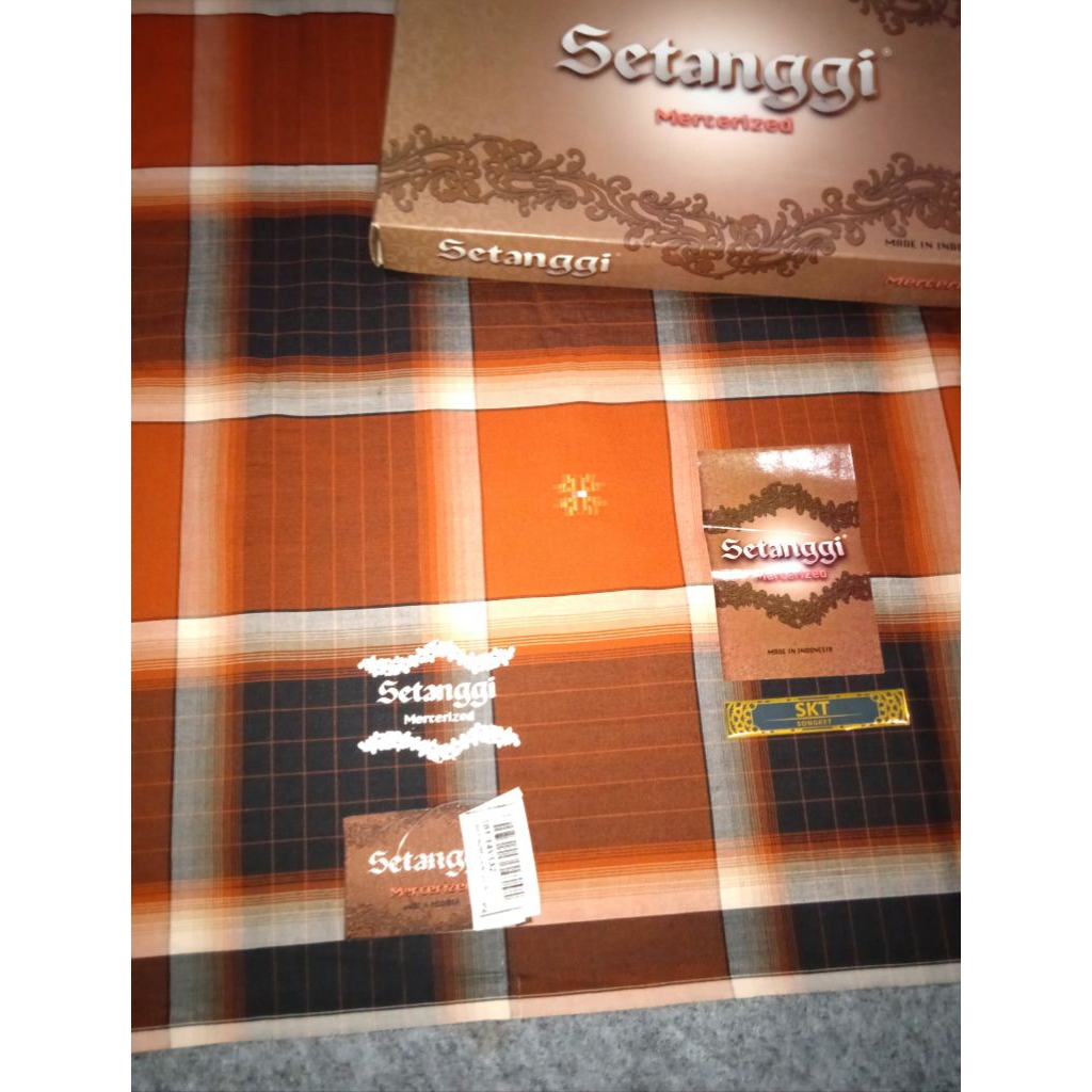 Sarung BHS Mercerized Setanggi Full Sutra Motif Songket (Kondisi Baru) Halus Kualitas Istimewa