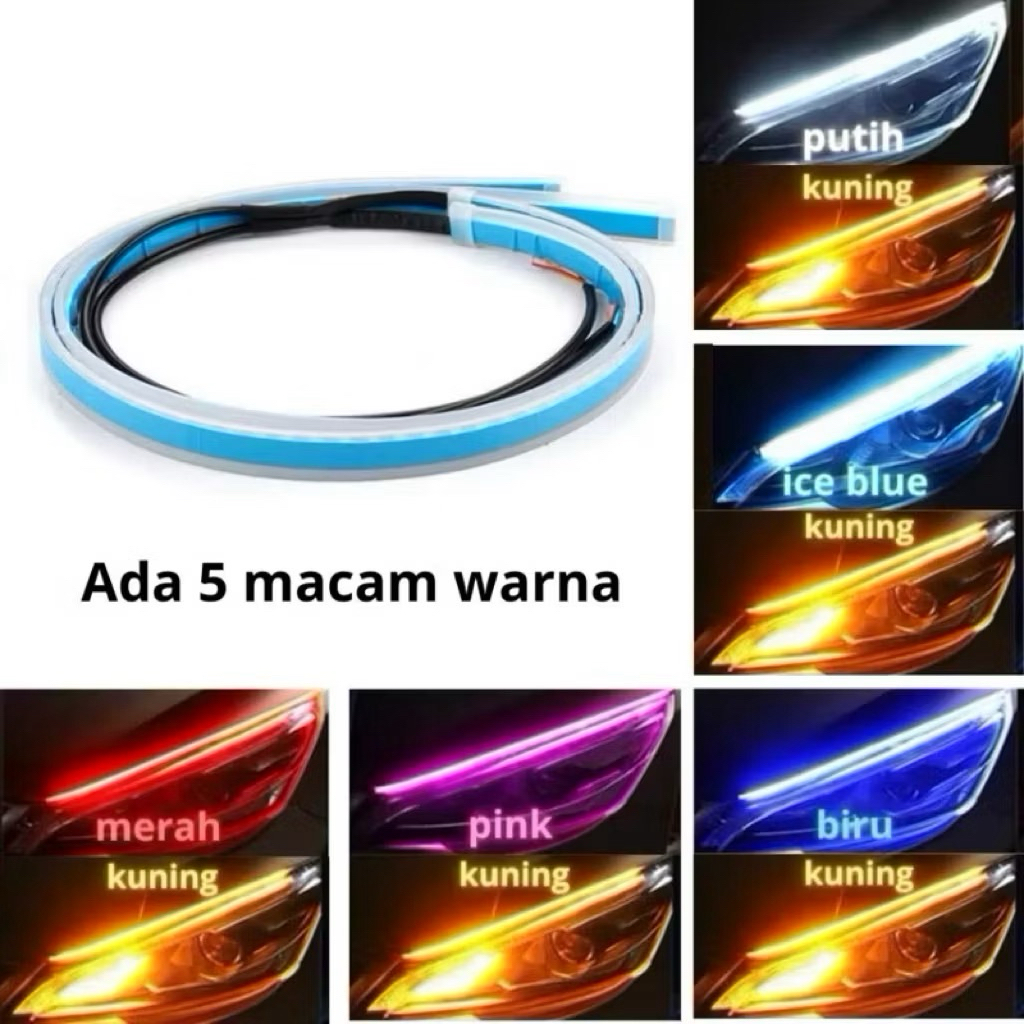 SEPASANG ALIS LAMPU 30 CM RUNNING 2 WARNA LAMPU ALIS DRL WELCOME 30CM 2 WARNA KUNING