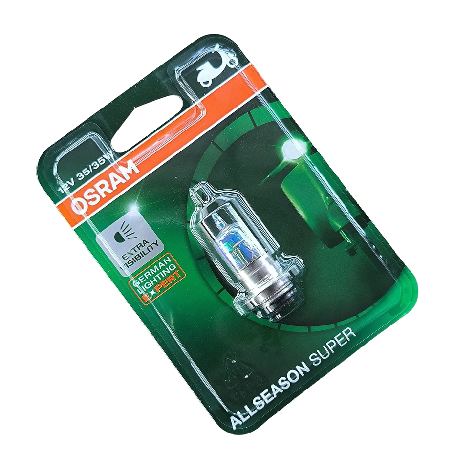 Bohlam Depan Motor Cahaya Kuning Tembus Hujan H6 Kaki 1 Halogen 35W AC DC PNP