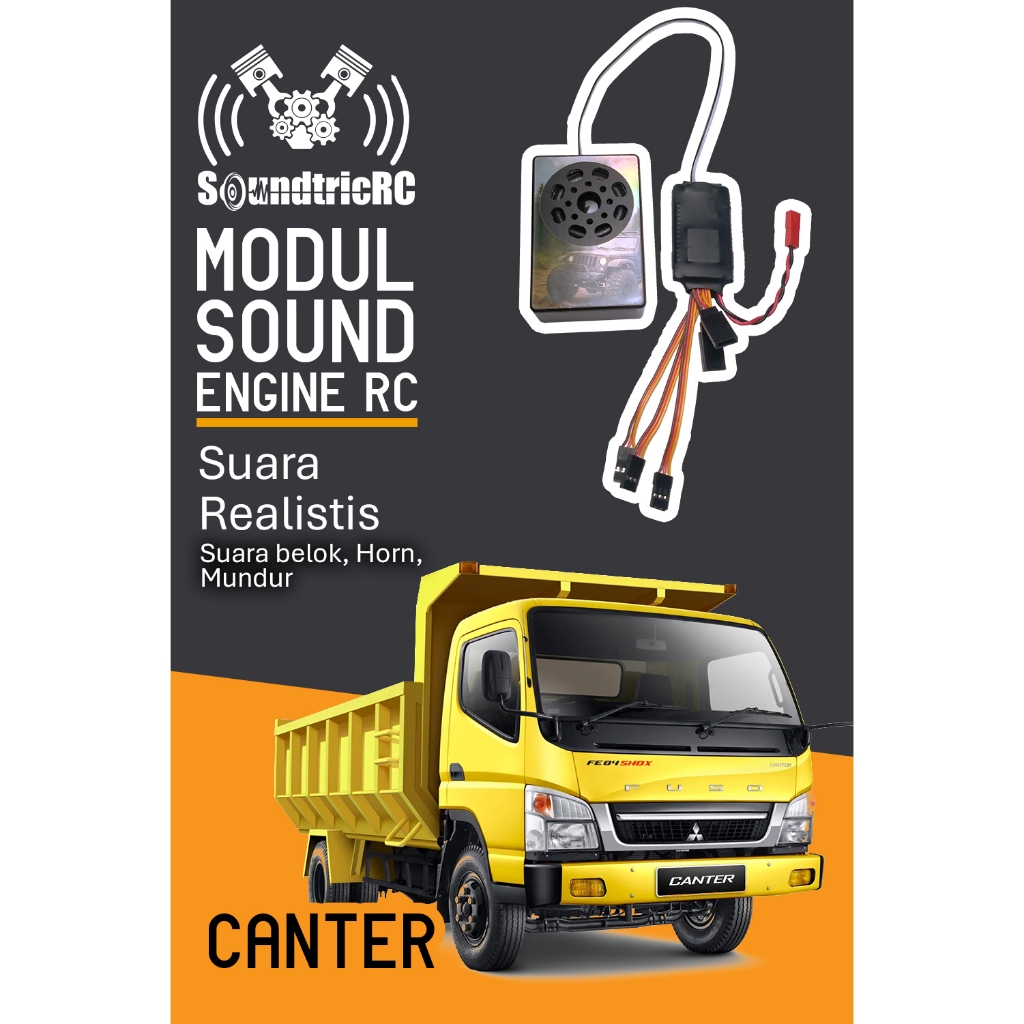 efek suara mesin realistis untuk mobil/truk RC canter uro 4