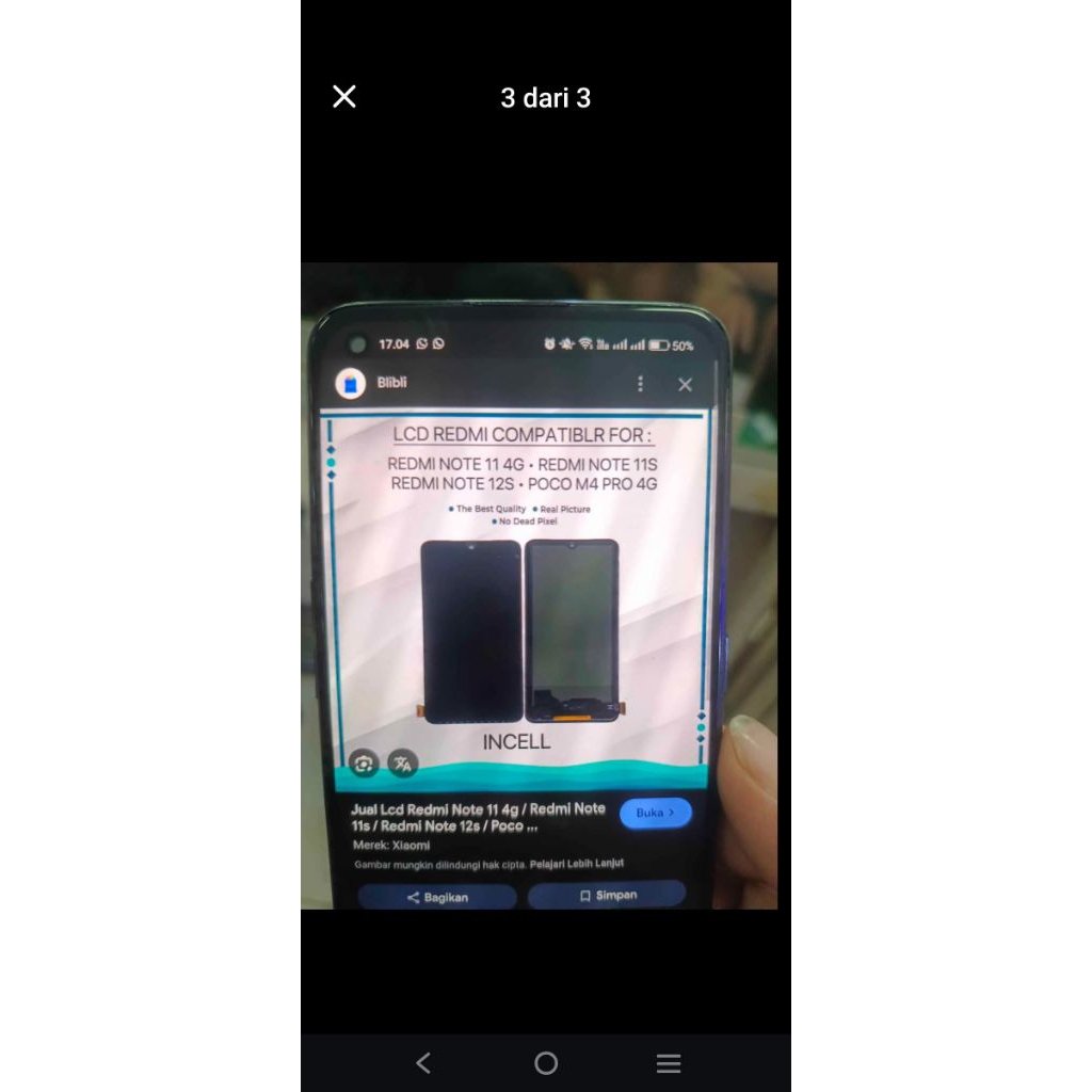jual lcd ori copotan handphone xiaomi redmi note11(4g) & Redmi note11s dn redmi note12s dan poco m4p