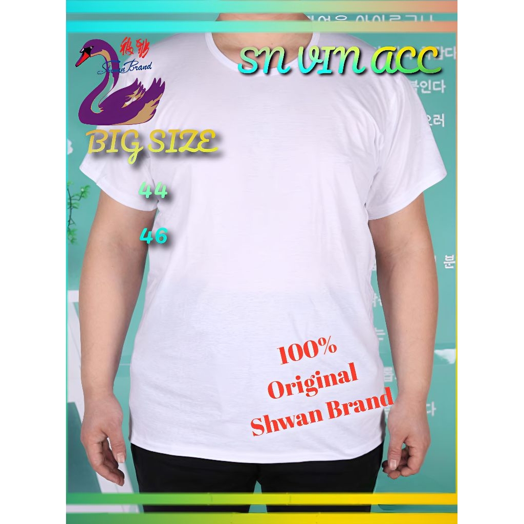 SHWAN BRAND KAOS OBLONG JUMBO DALAMAN PRIA KAOS OBLONG PRIA PUTIH POLOS KAOS OBLONG COWOK SIZE JUMBO