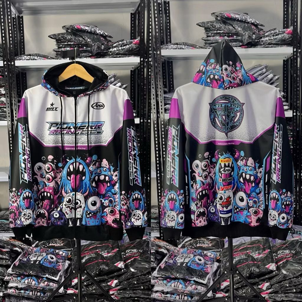 PIONERR RACING jaket racing pria full printing motif terbaru size M L XL XXL