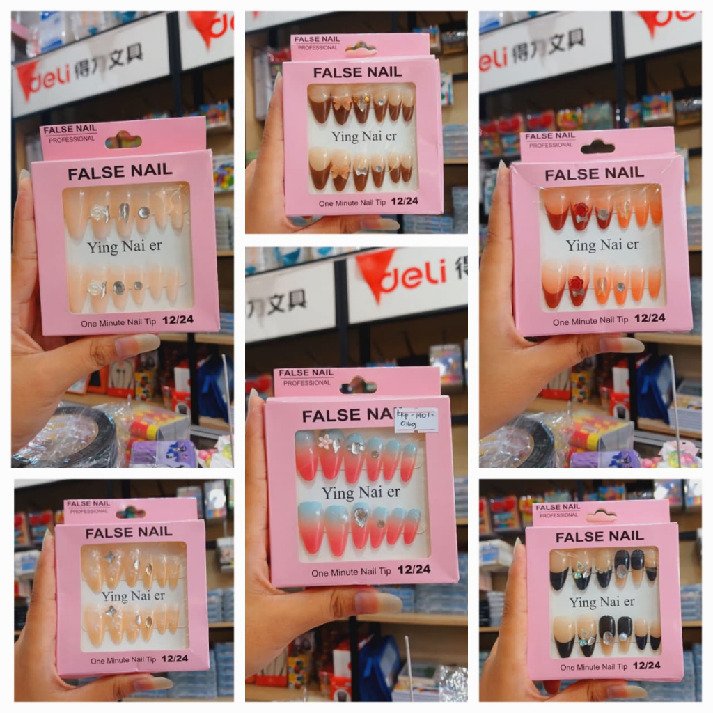 Kuku palsu Cewek pasangan motif LUCU