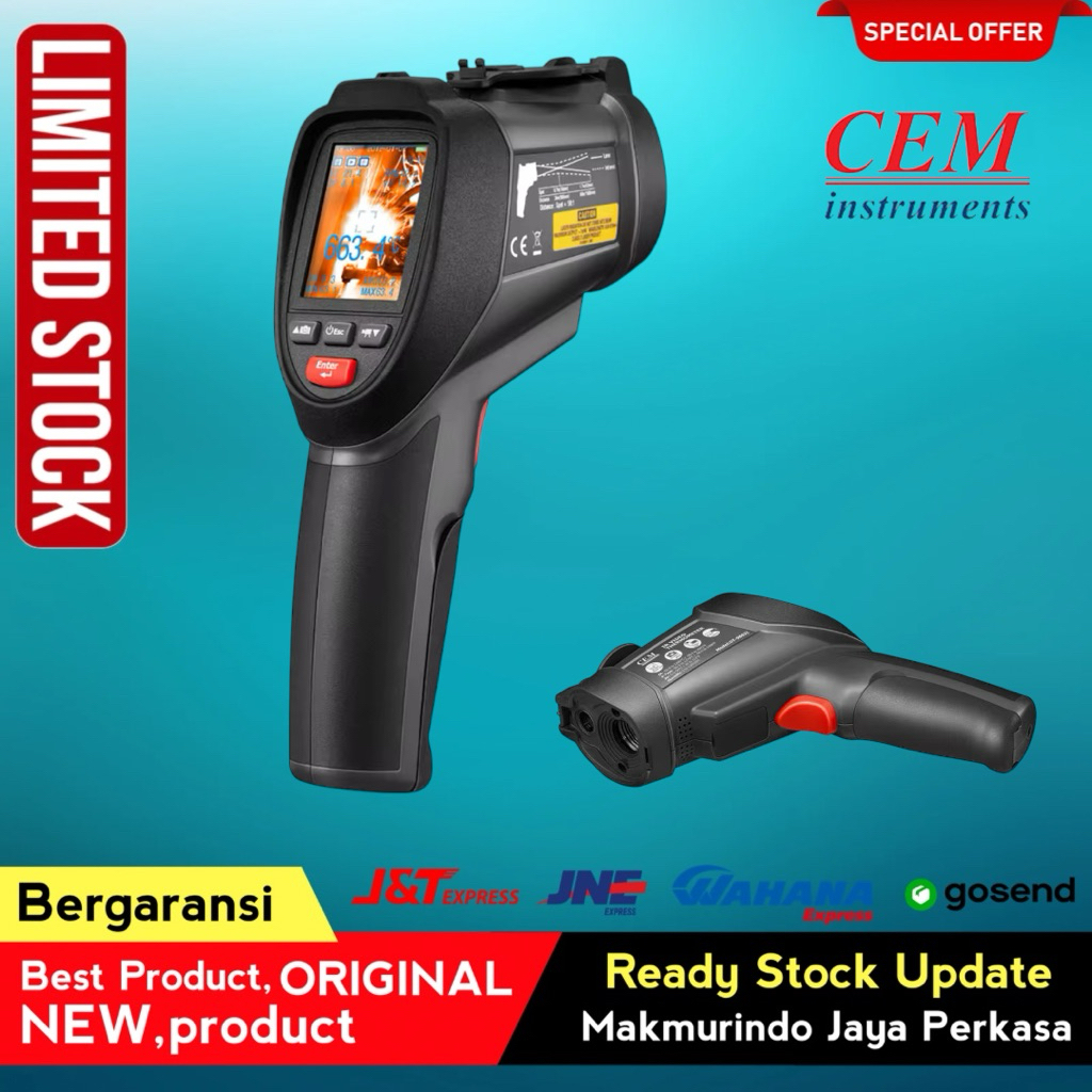 CEM DT-9861 Professional Infrared Video Thermometer | IR Thermometer with TFT LCD & Camera Function 