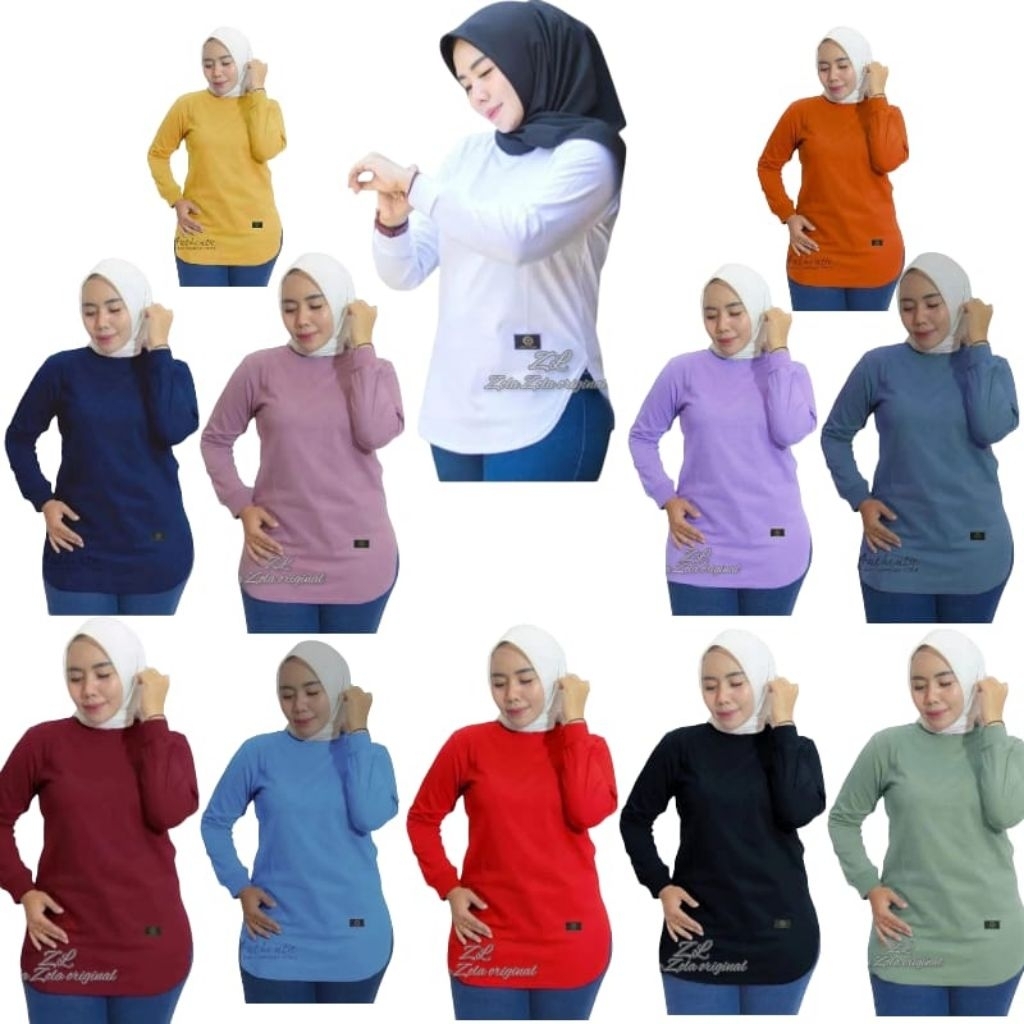 Kaos Oval Oversize Polos Bahan Katun Ukuran Jumbo