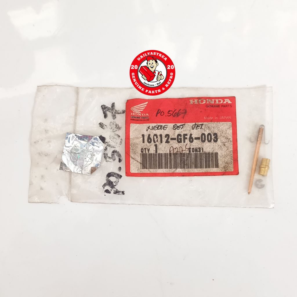 NEEDLE SET JET JARUM SKEP REPAIR KARBU KARBURATOR CARBURATOR HONDA WIN 100 ORIGINAL ORI 16012-GF6-00