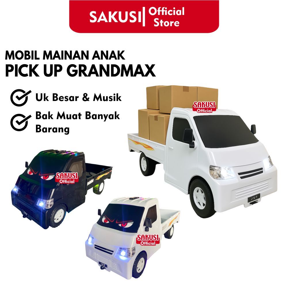 Mainan MOBIL PICKUP Grandmax Black Edition / Mainan Mobil Mobilan PICK UP / Mainan Anak Laki-Laki