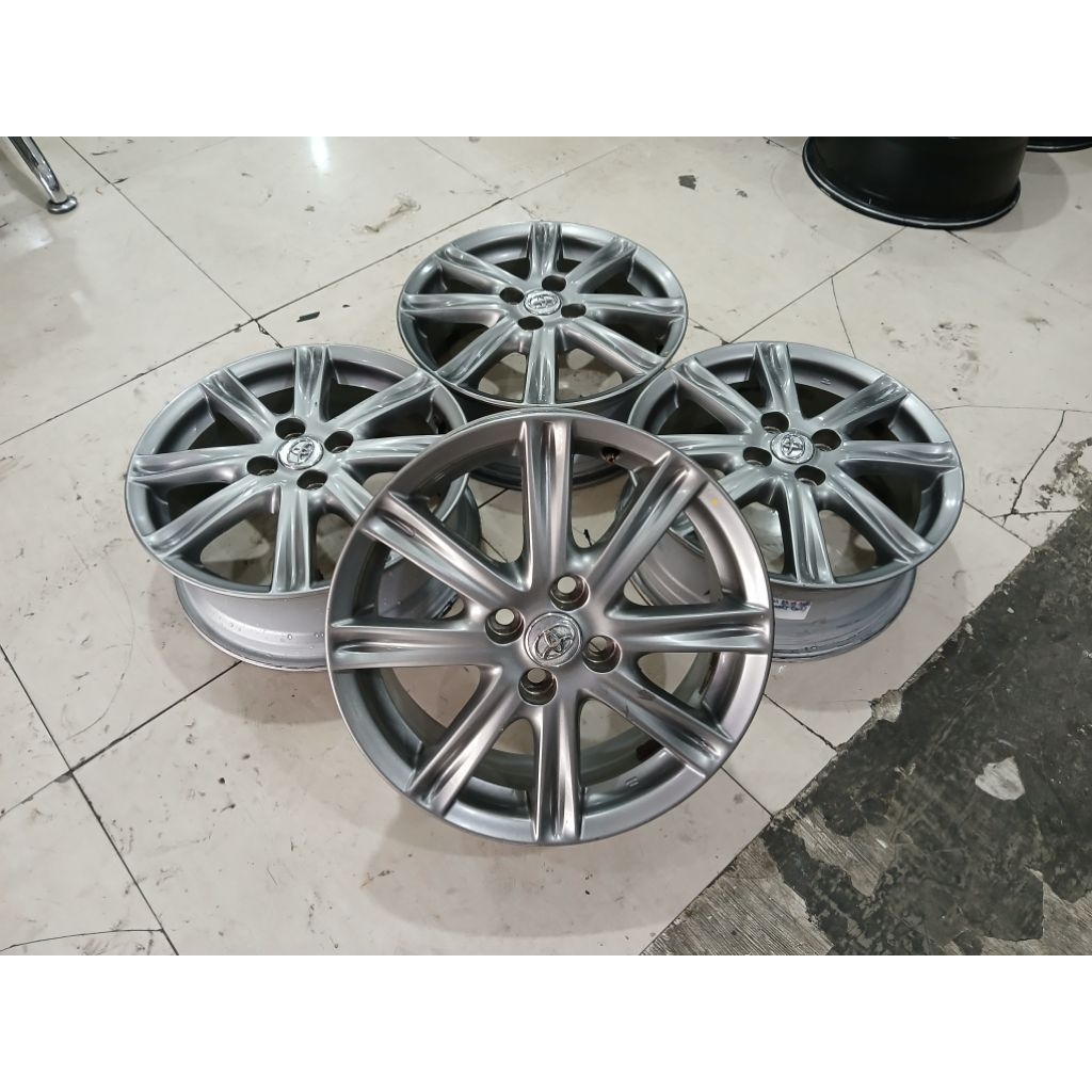 Jual velg Yaris lele ring 16 lebar 6 pcd 4x100 et 45 grey