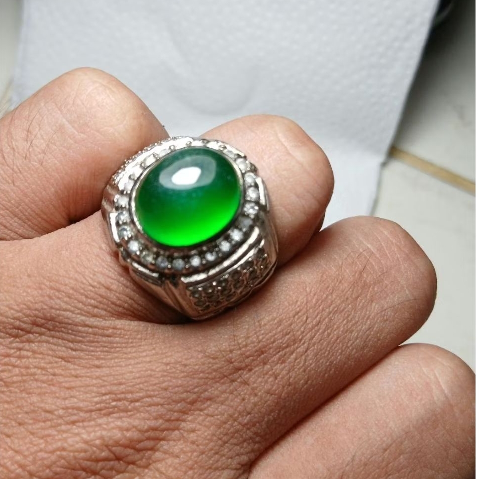 cincin batu giok burma tipe c natural