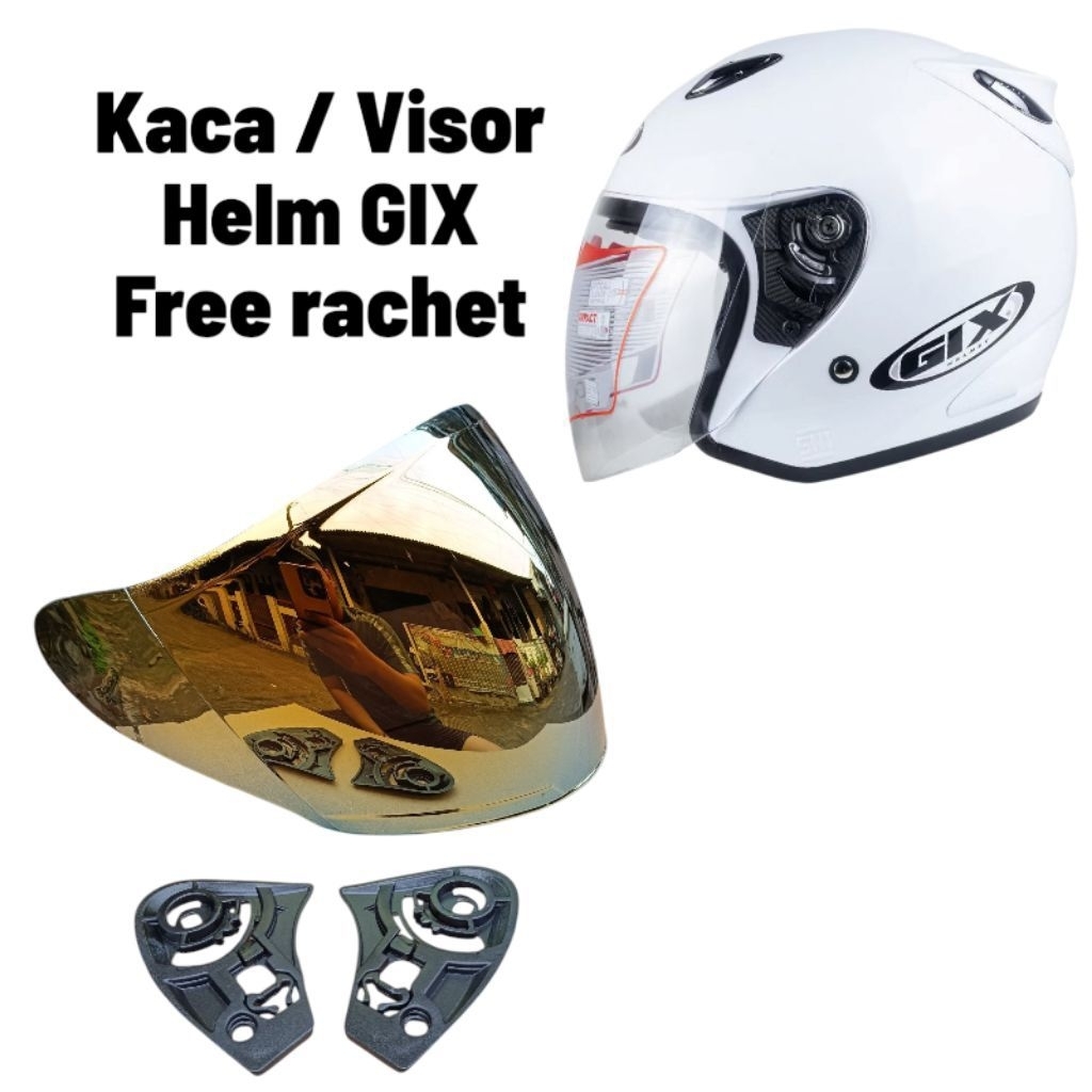 Kaca helm GIX Visor helm Gix Centro gratis rachet