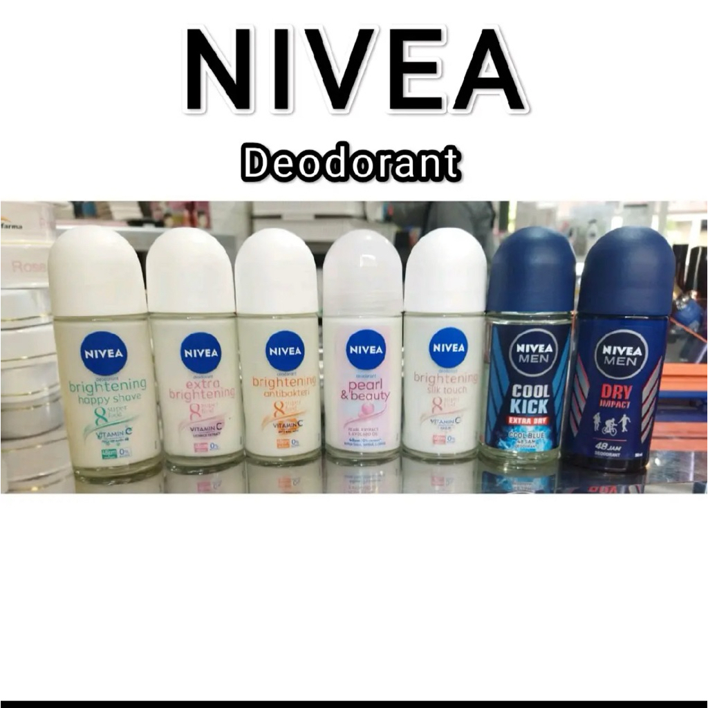 1pcs NIVEA DEODORANT MEN/Women Deodorant Extra Brightening/Invisible Black&White Roll On 50ml Triple