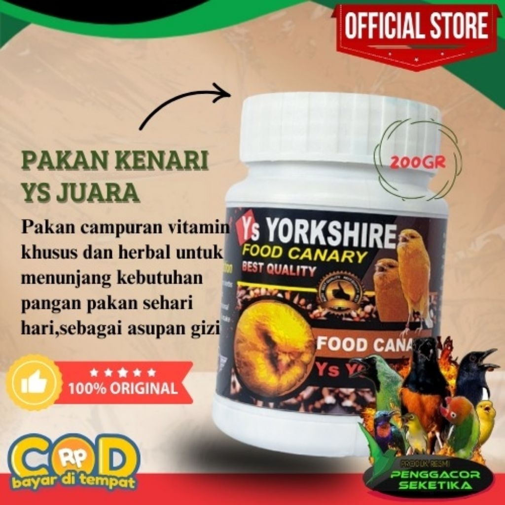 YORKSHIRE YS PAKAN KENARI YORKSHIRE PAKAN KENARI DOSIS TINGGI PAKAN KENARI MACET PAKAN BURUNG