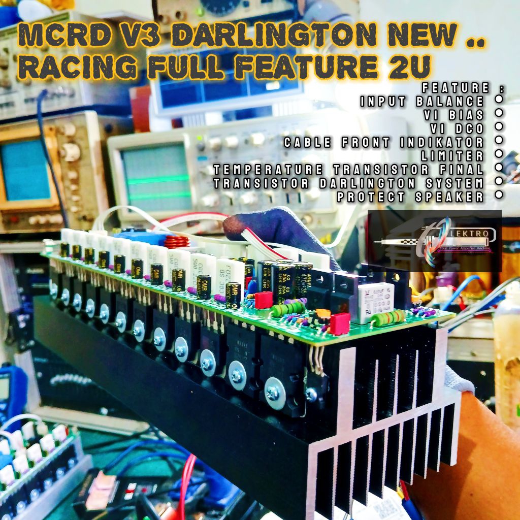 Driver MCRD V3 Darlington 2U Full Fitur ( FULL FEATURE ) limiter , inbal ,protect, sensor suhu Indik