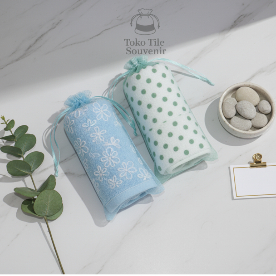 Kantong Tile Souvenir 12x20 - Kantong Tile Serut - Kantong Tile Souvenir Handuk
